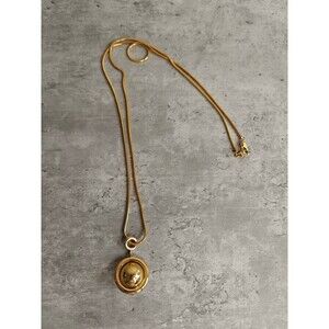 Vintage Planet Saturn Necklace Gold Tone LCI Jewelry